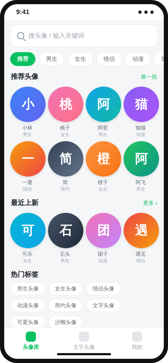 头像库小程序首页分类与头像网格界面